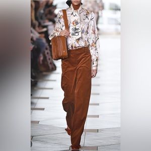 Tory Burch Tilda Tan wide leg corduroy